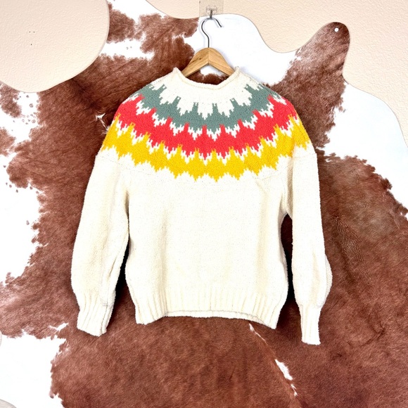 Ces Femme Fair Isle Fisherman’s Sweater Size Small - Picture 2 of 7